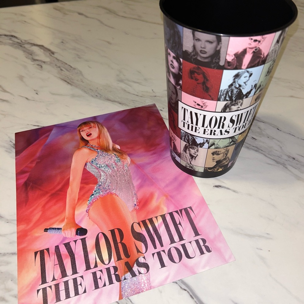 Taylor Swift The Eras Tour Concert Movie Merch Cup and Poster.🩷🎀